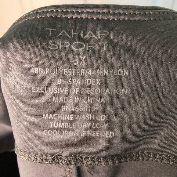 NWT Tahari Sport Gray High Waisted Leggings Zip Pockets Athleisure - Size 3X - Picture 2 of 8